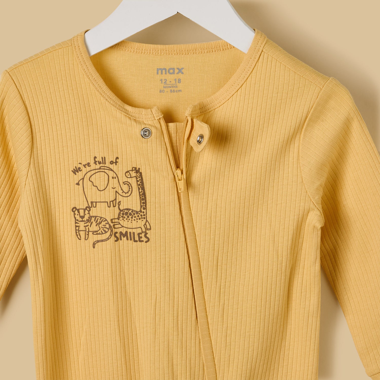 Pack of 2 - Safari Animal Print Cotton Sleepsuit