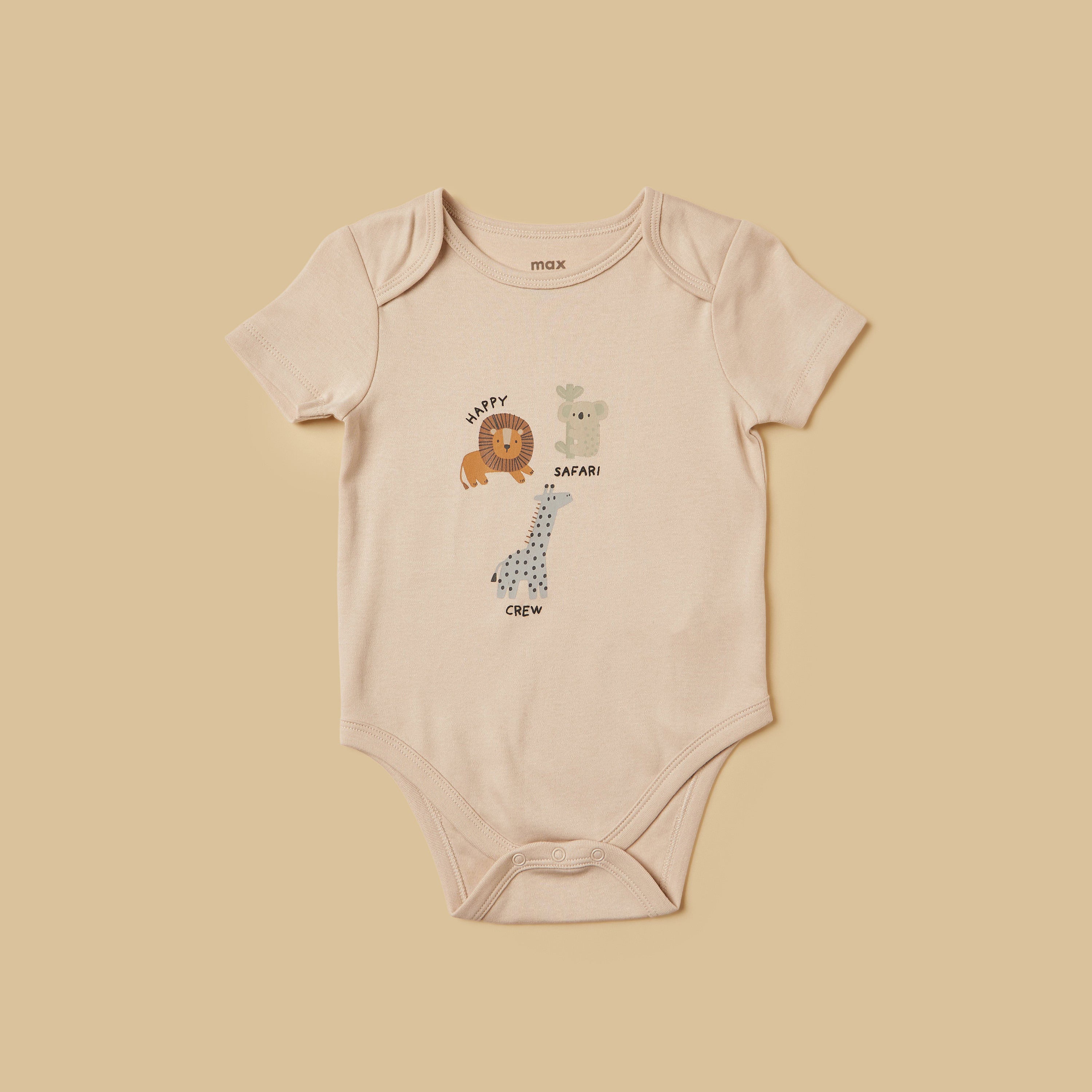 Pack of 3 - Animal Print Cotton Bodysuit