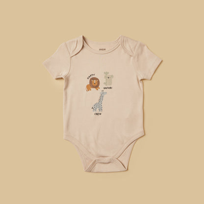 Pack of 3 - Animal Print Cotton Bodysuit
