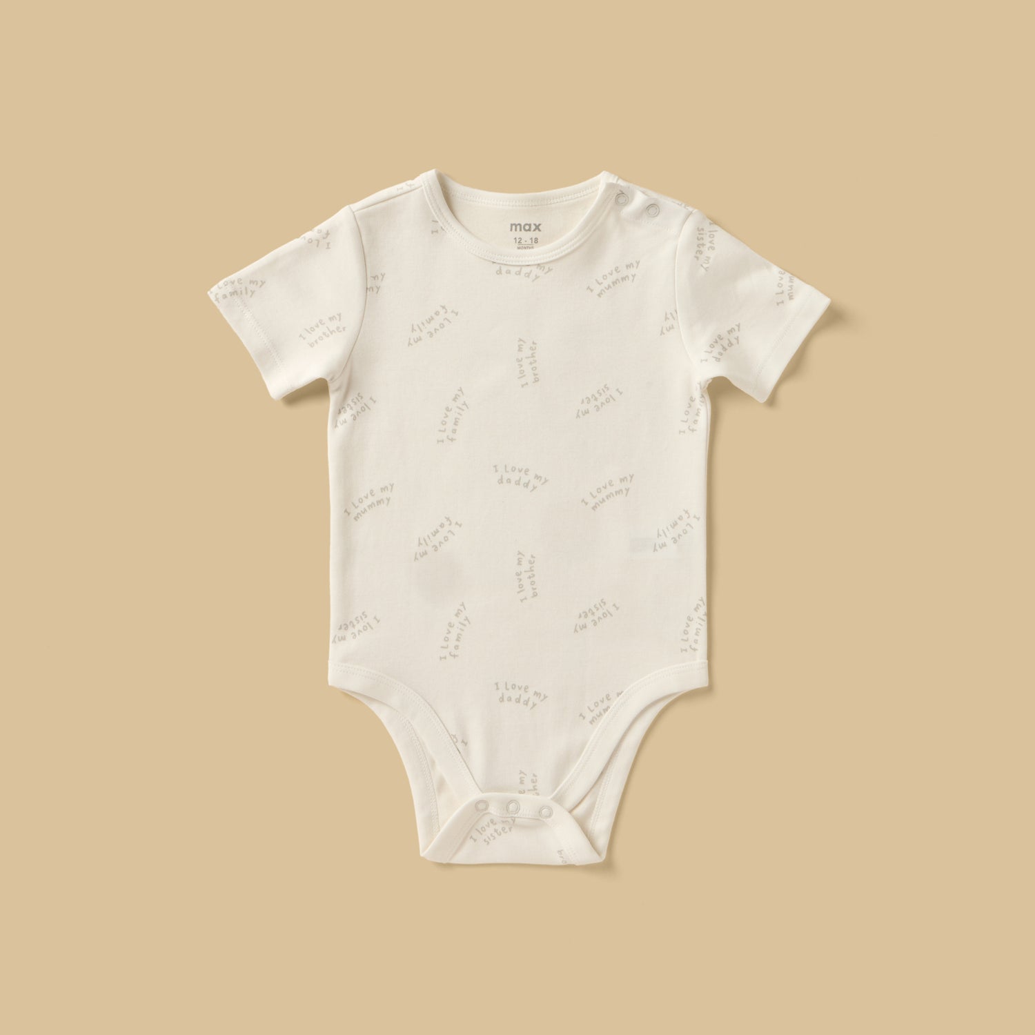 Pack of 3 - Typographic Foil Print Cotton Bodysuit