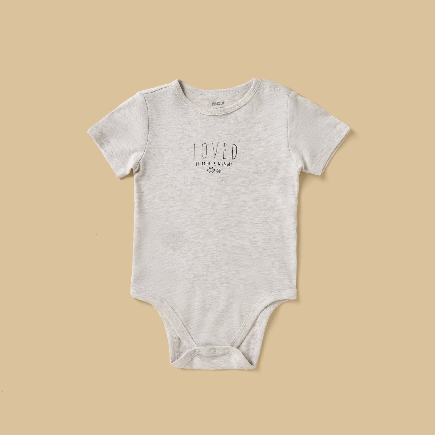 Pack of 3 - Typographic Foil Print Cotton Bodysuit