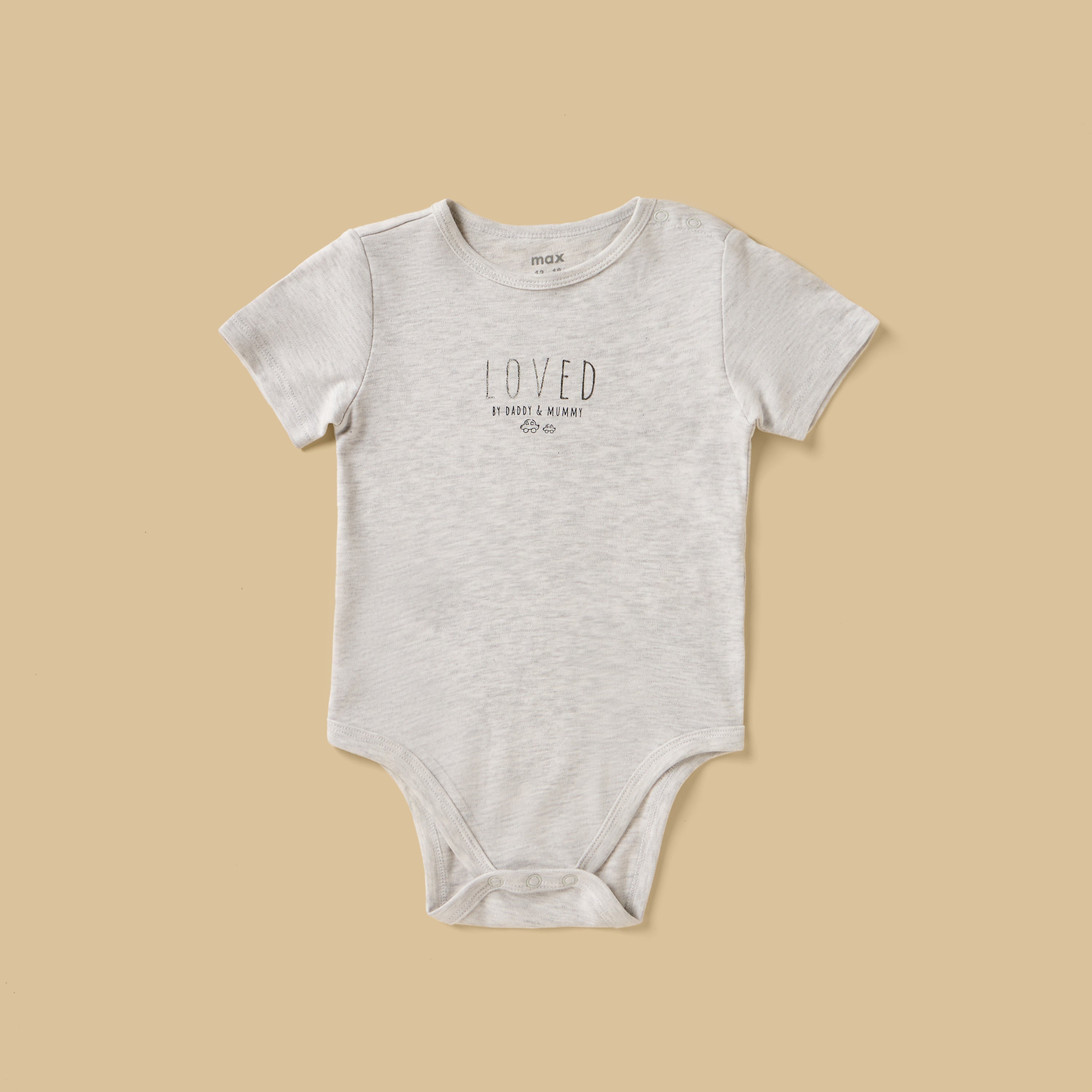 Pack of 3 - Typographic Foil Print Cotton Bodysuit