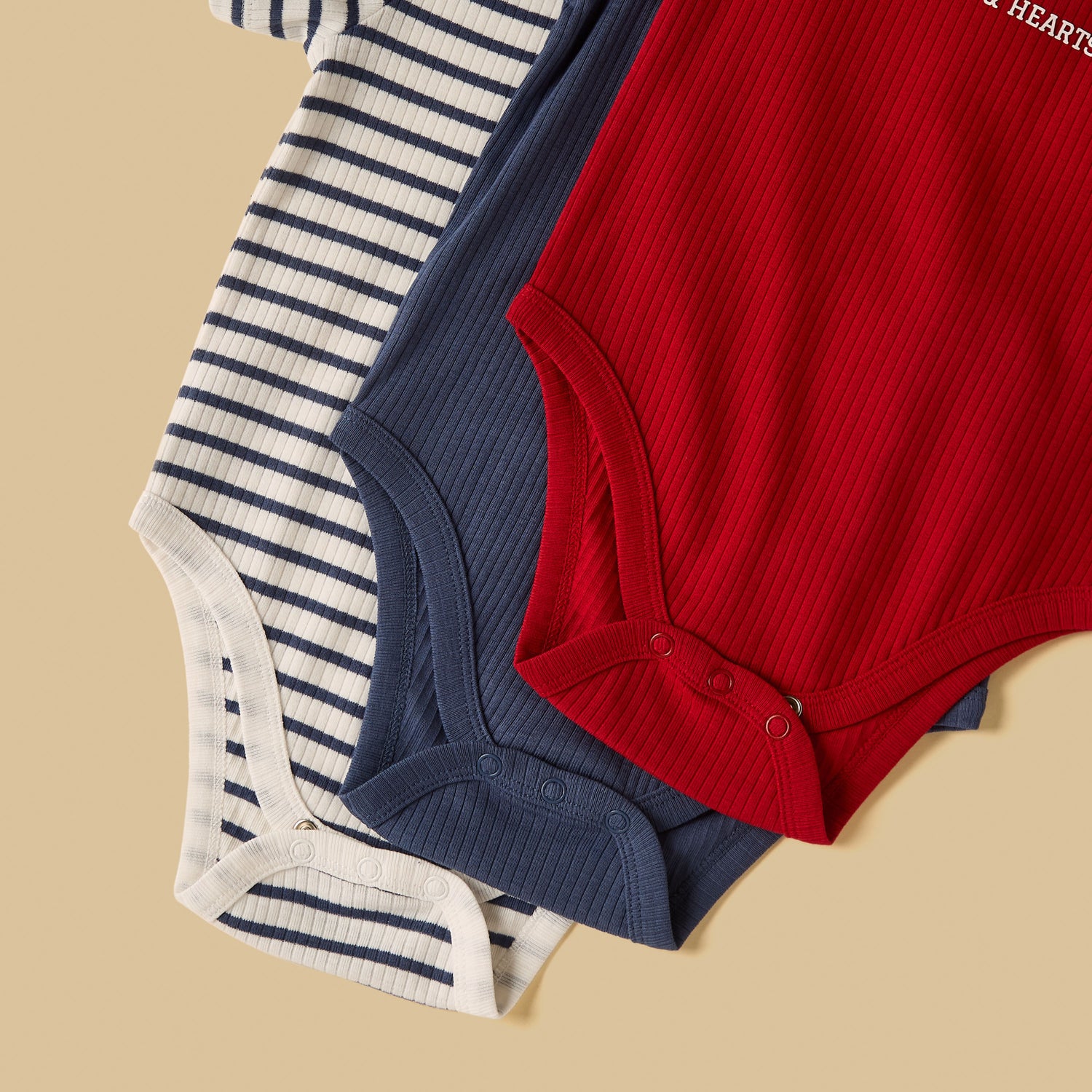 Pack of 3 - Ribbed Bodysuit
