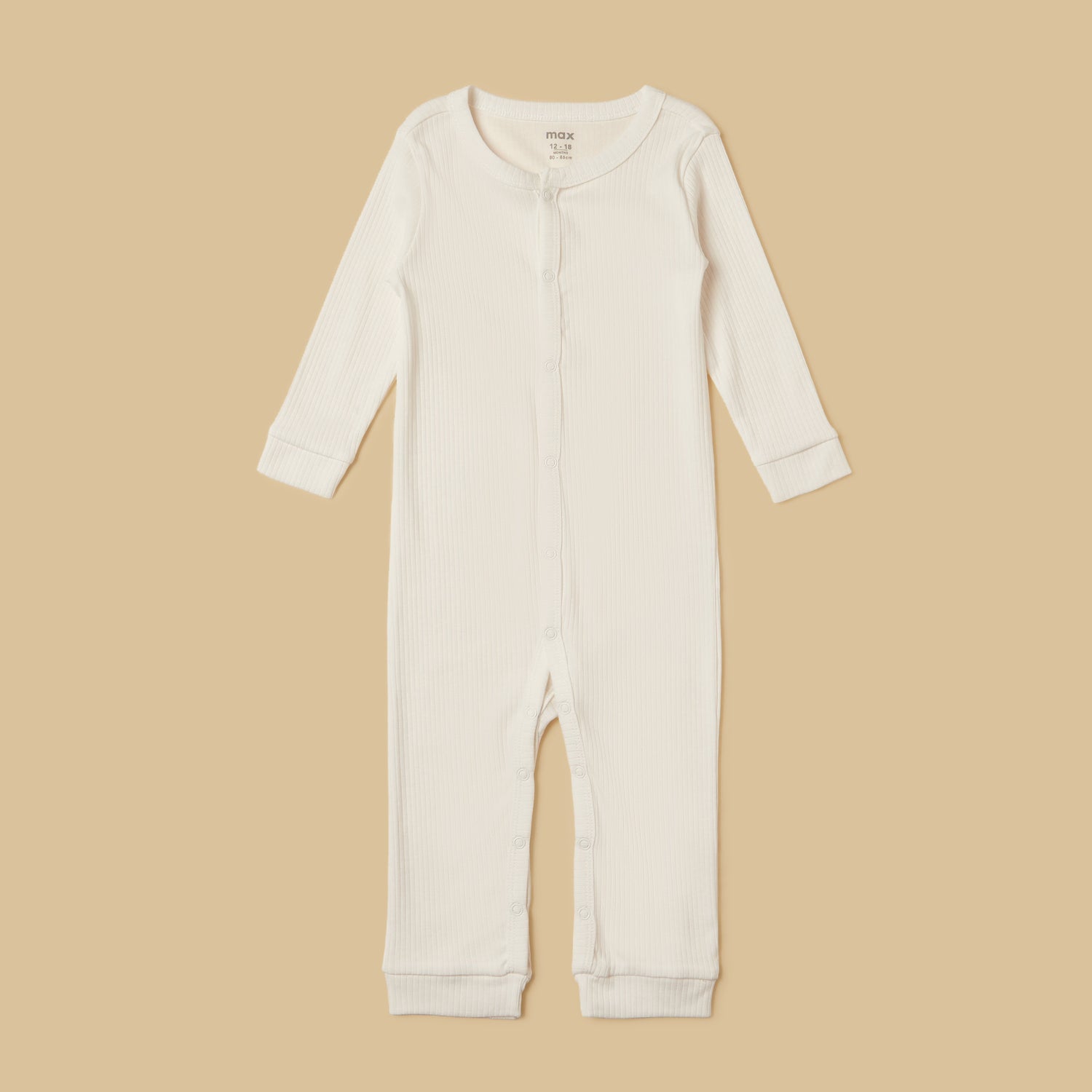 Pack of 3 - Ribbed Cotton Sleepsuit