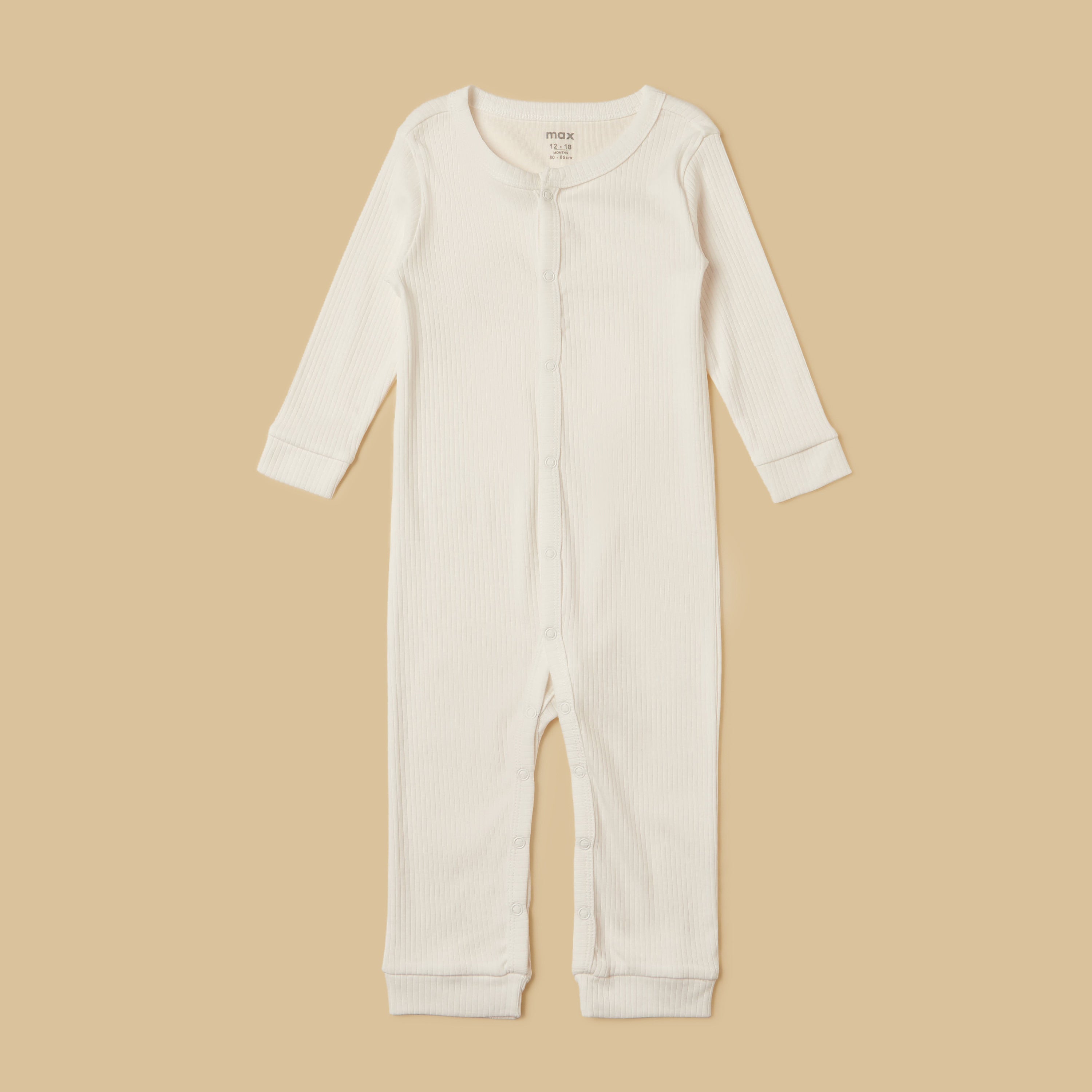 Pack of 3 - Ribbed Cotton Sleepsuit