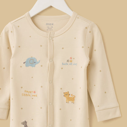 Safari Animal Embroidered Sleepsuit
