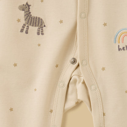 Safari Animal Embroidered Sleepsuit