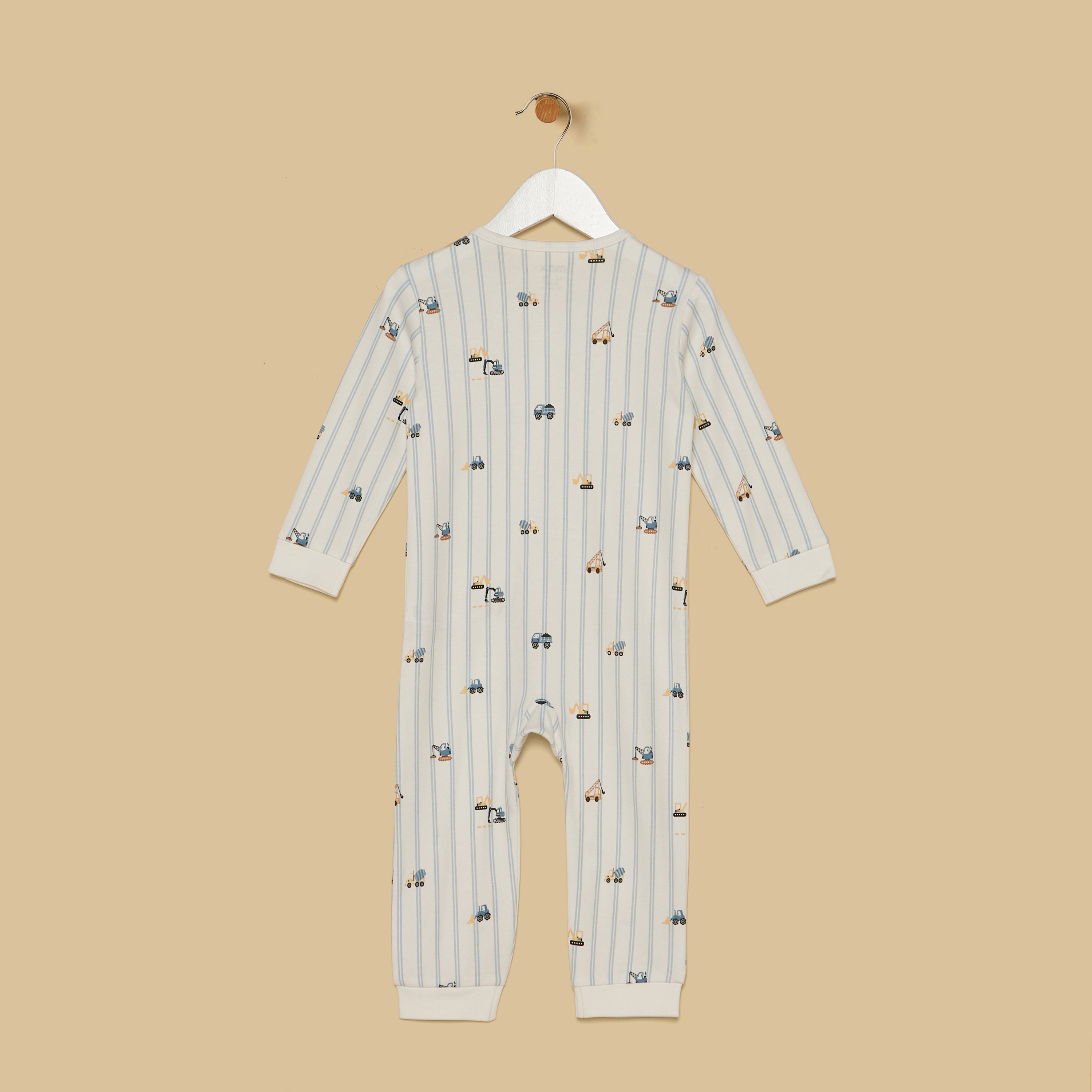 Construction Vehicle Print Sleepsuit