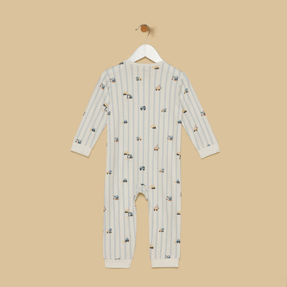 Construction Vehicle Print Sleepsuit