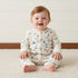 Nautical Print Cotton Sleepsuit - Cream / 12-18 mths