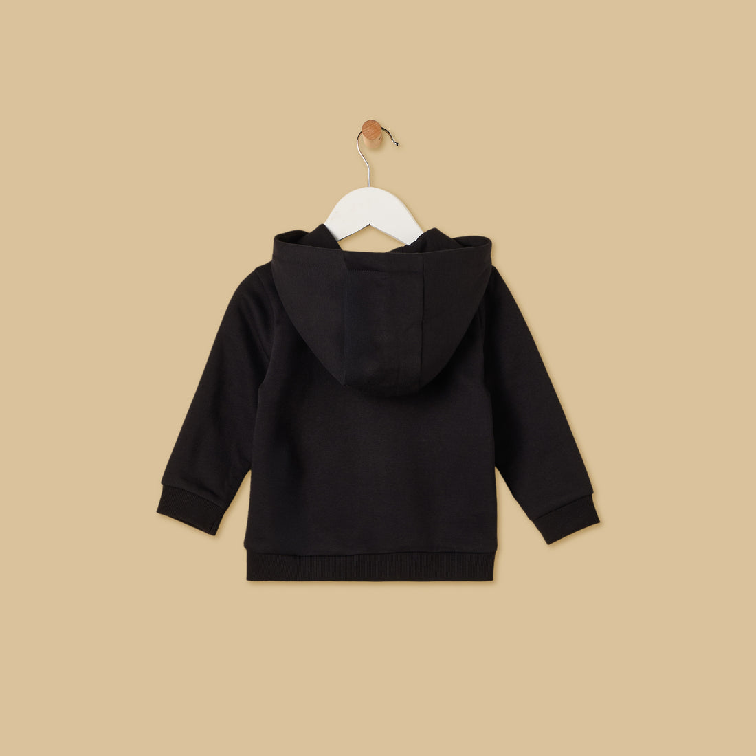 Textured Zip Through Hoodie