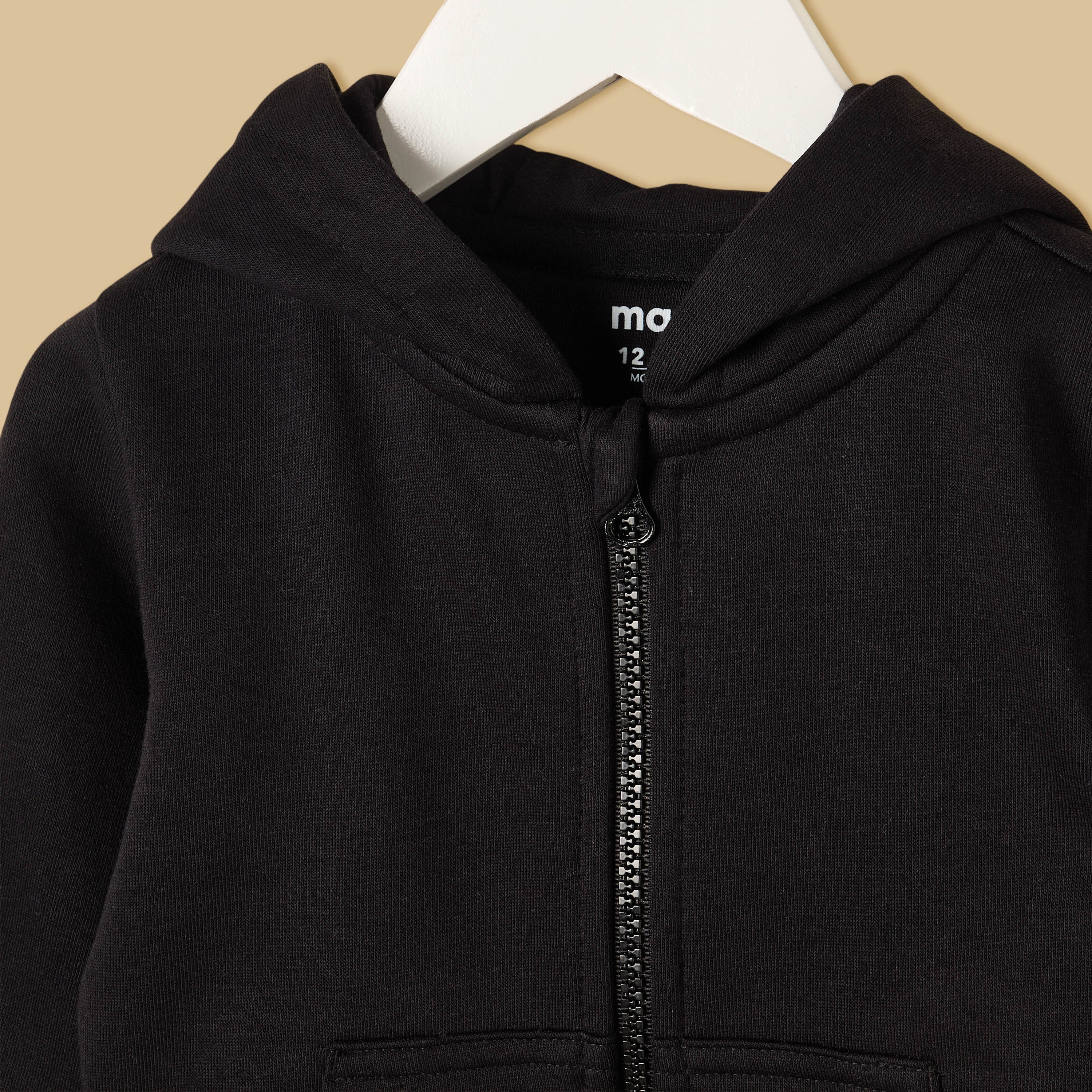 Textured Zip Through Hoodie