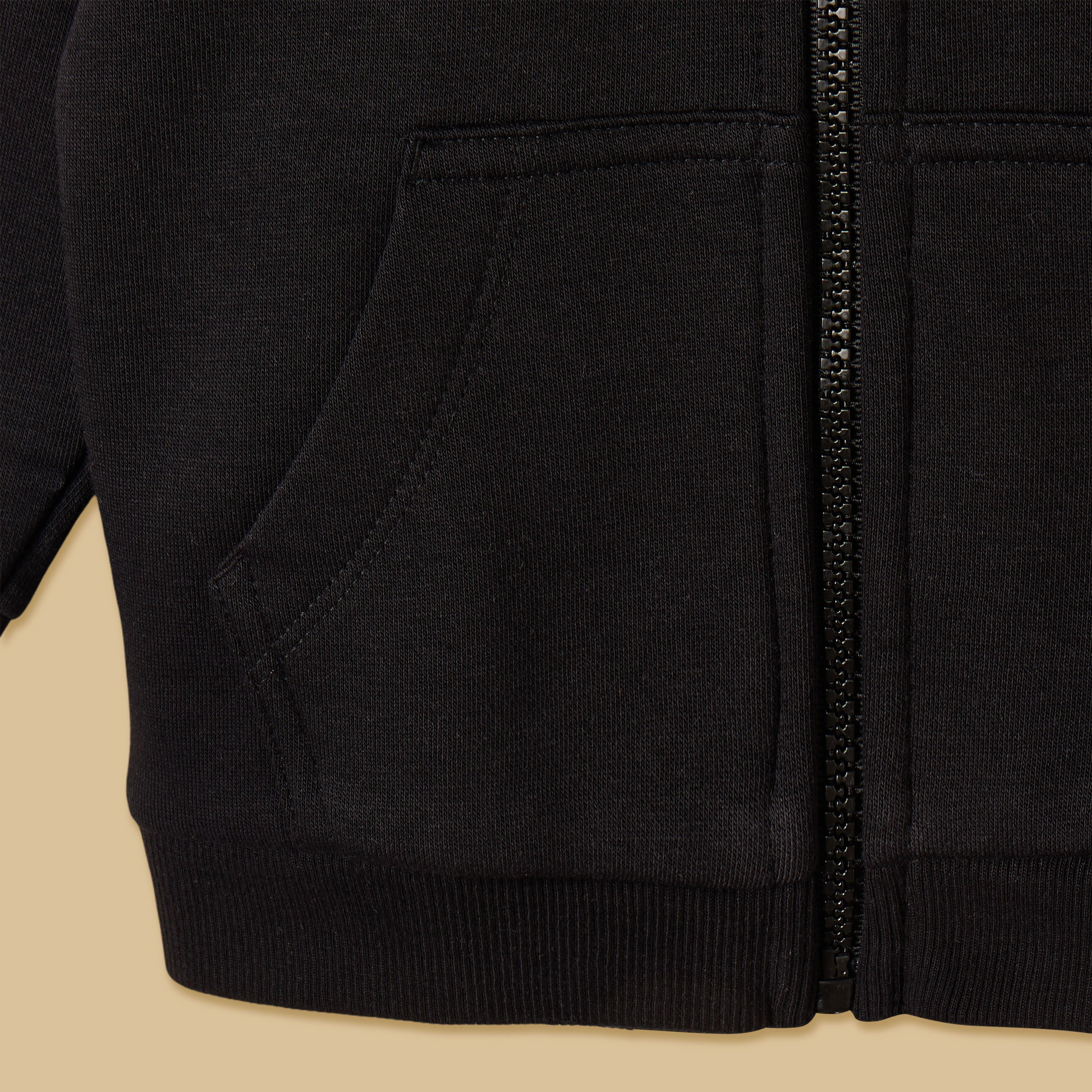 Textured Zip Through Hoodie