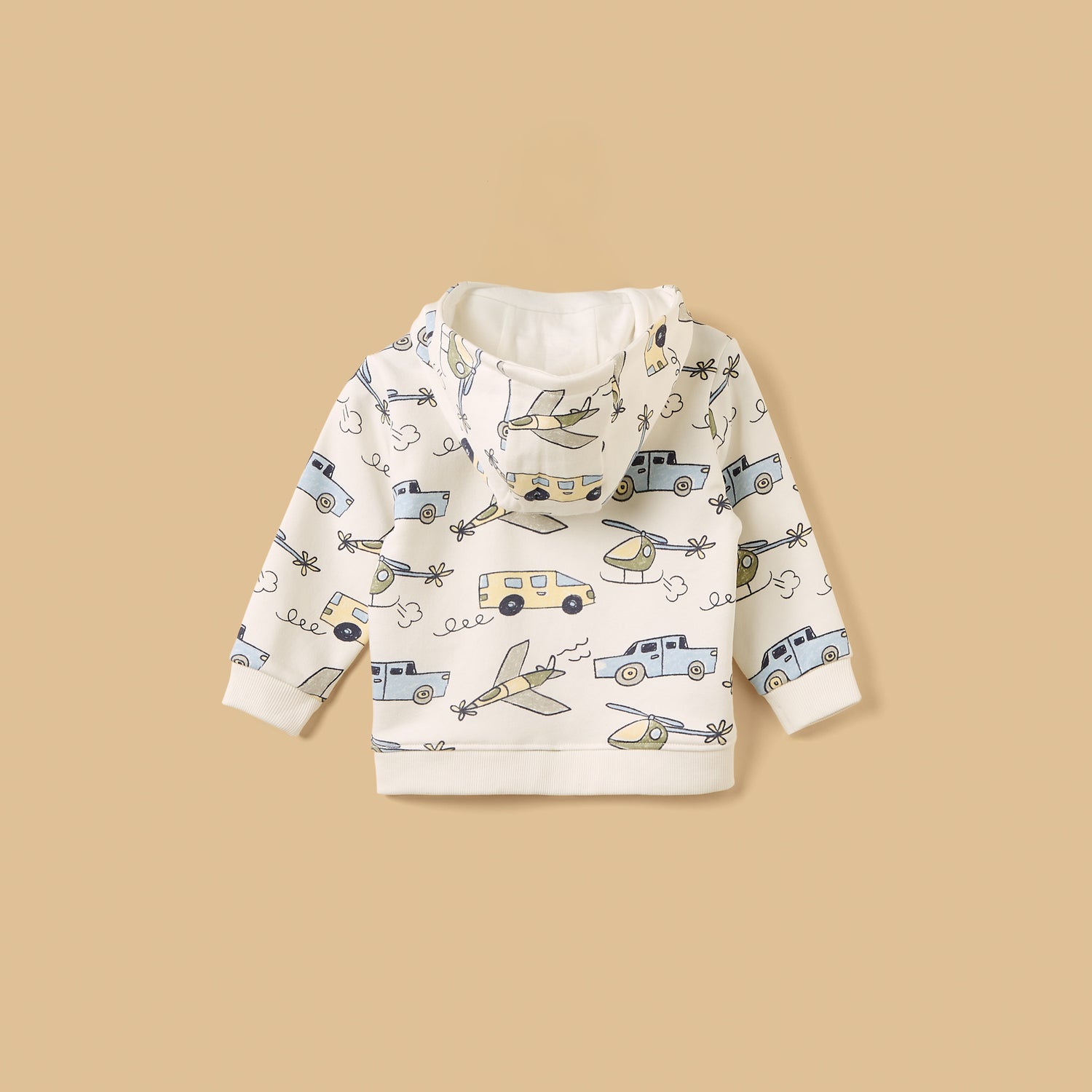 Transport Print Zip Through Hoodie