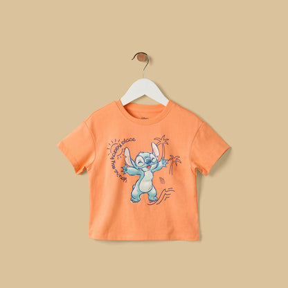 Stitch Embroidered Denim Dungaree with T-shirt