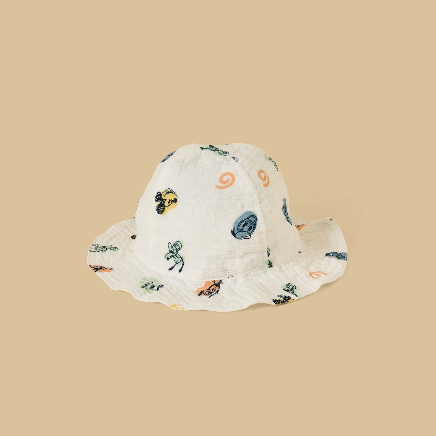 Mickey Mouse and Friends Print Cotton Romper and Cap