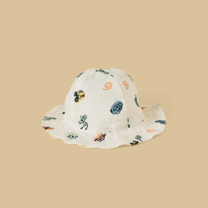 Mickey Mouse and Friends Print Cotton Romper and Cap