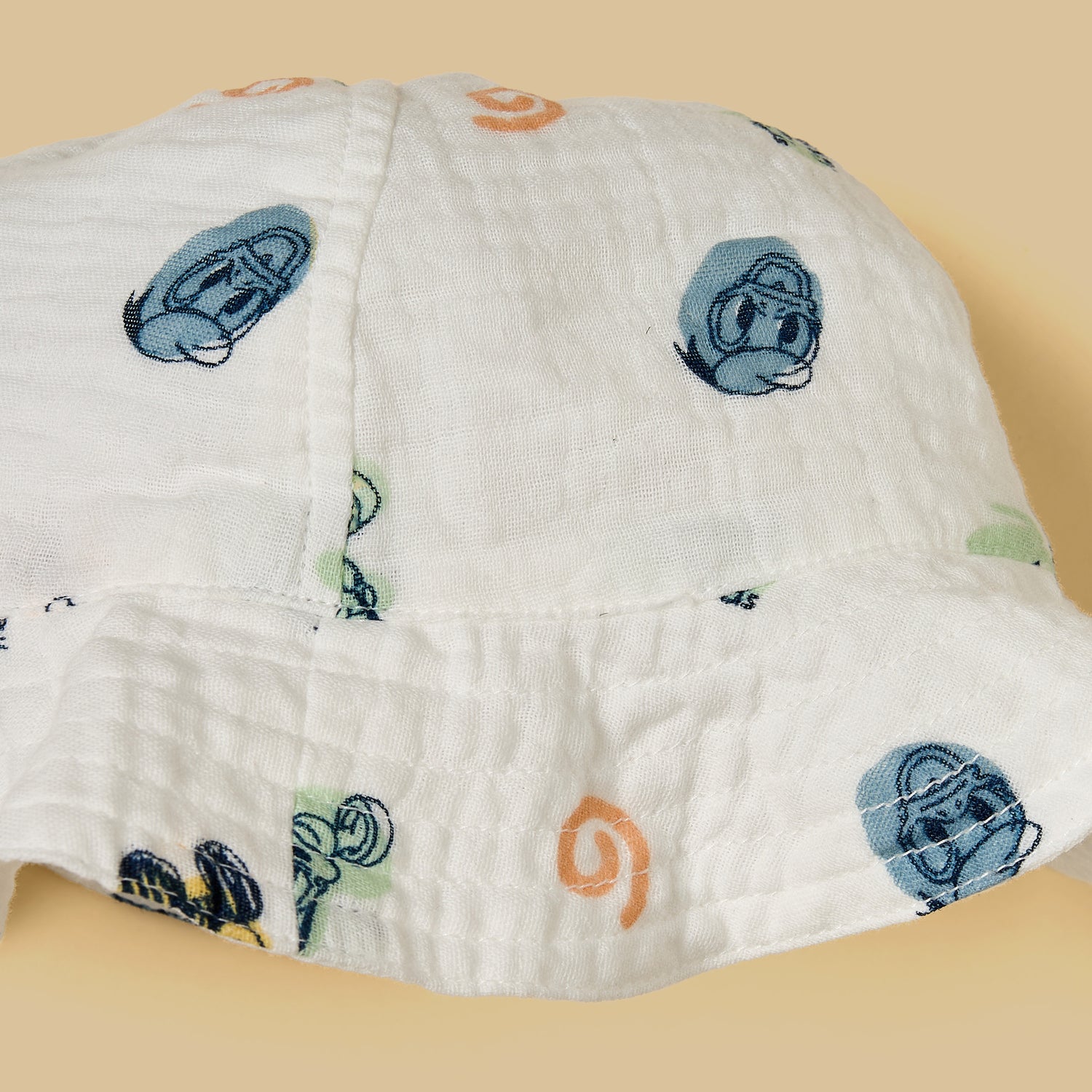 Mickey Mouse and Friends Print Cotton Romper and Cap