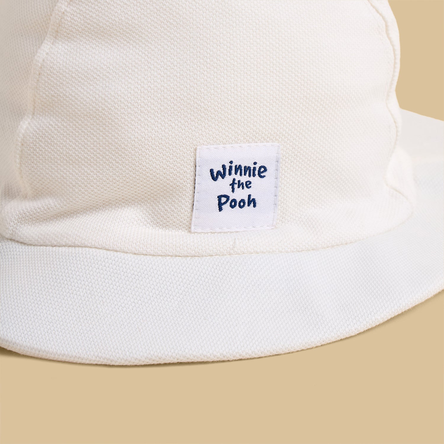 Winnie the Pooh Print Striped Cotton Romper with Hat