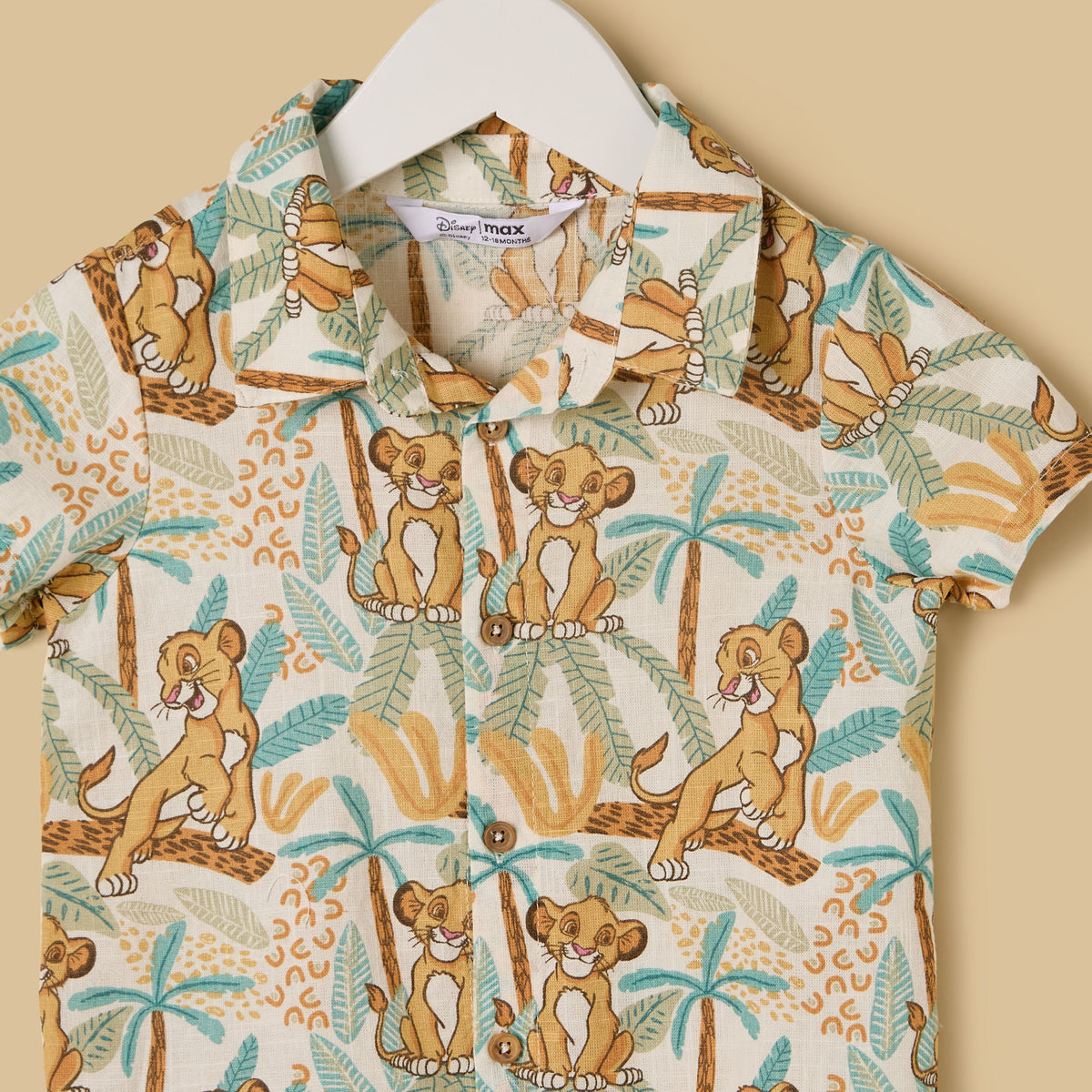 Lion King Print Cotton Shorts Set