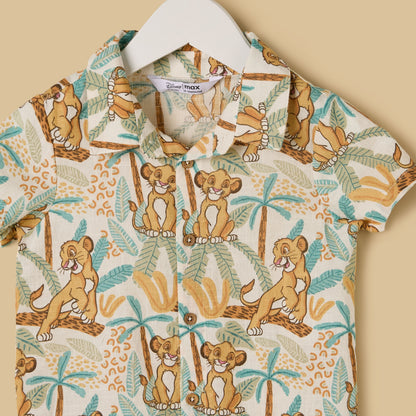 Lion King Print Cotton Shorts Set