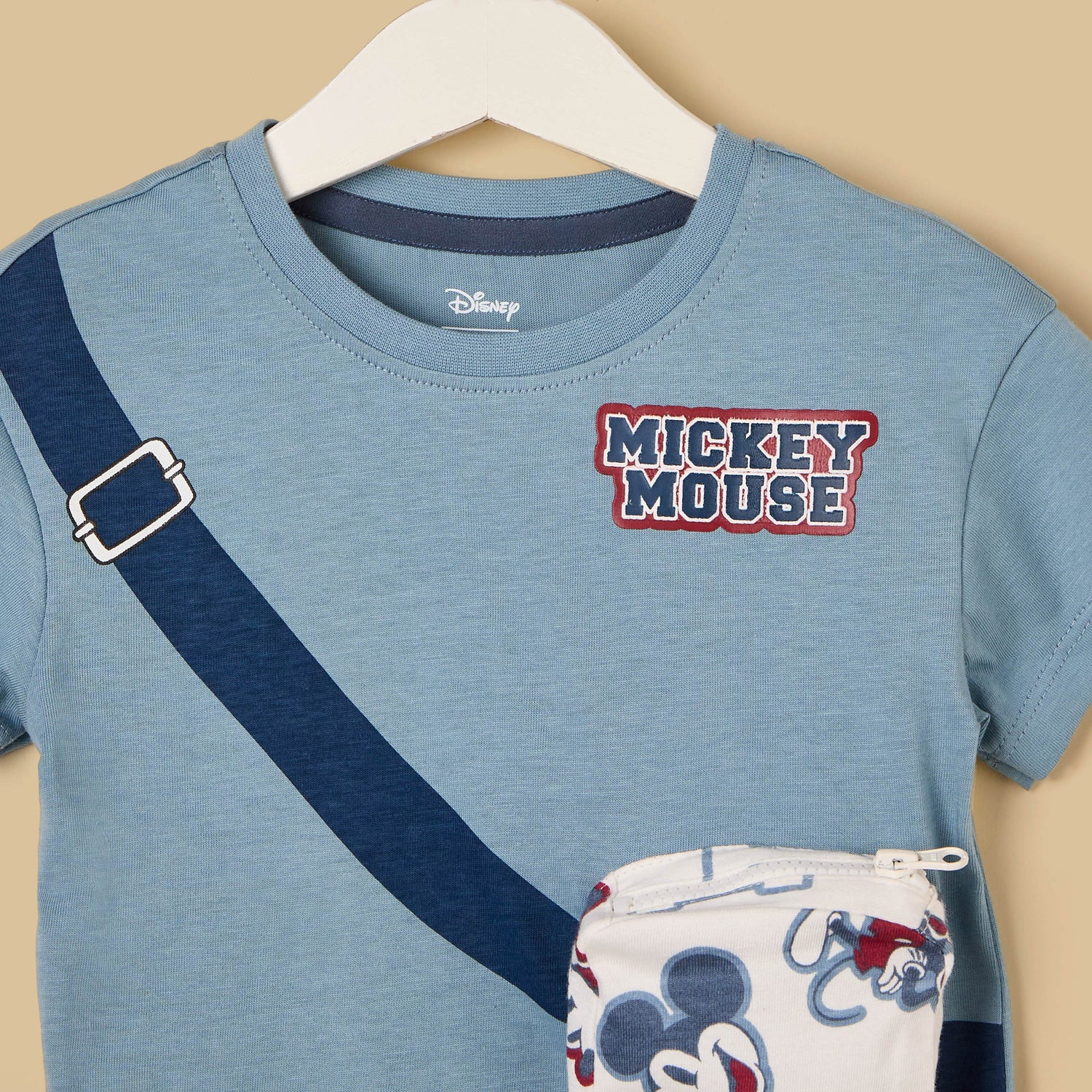 Mickey Mouse 3D Bag Accent Cotton T-shirt and Shorts Set