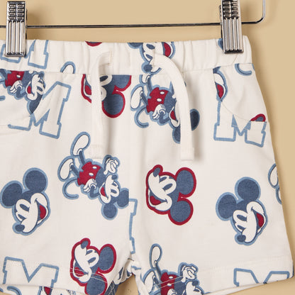 Mickey Mouse 3D Bag Accent Cotton T-shirt and Shorts Set