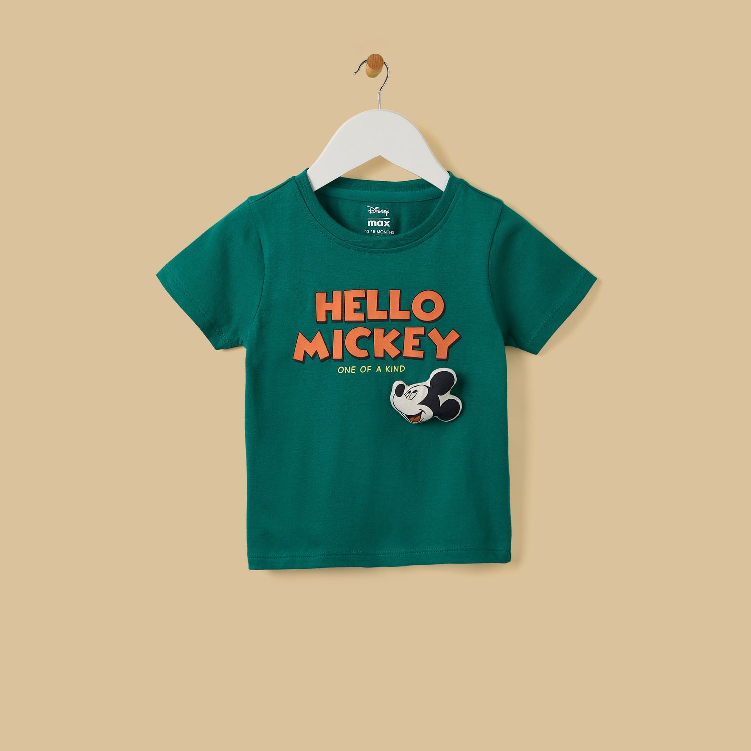 Mickey Mouse Print Cotton T-shirt and Shorts Set