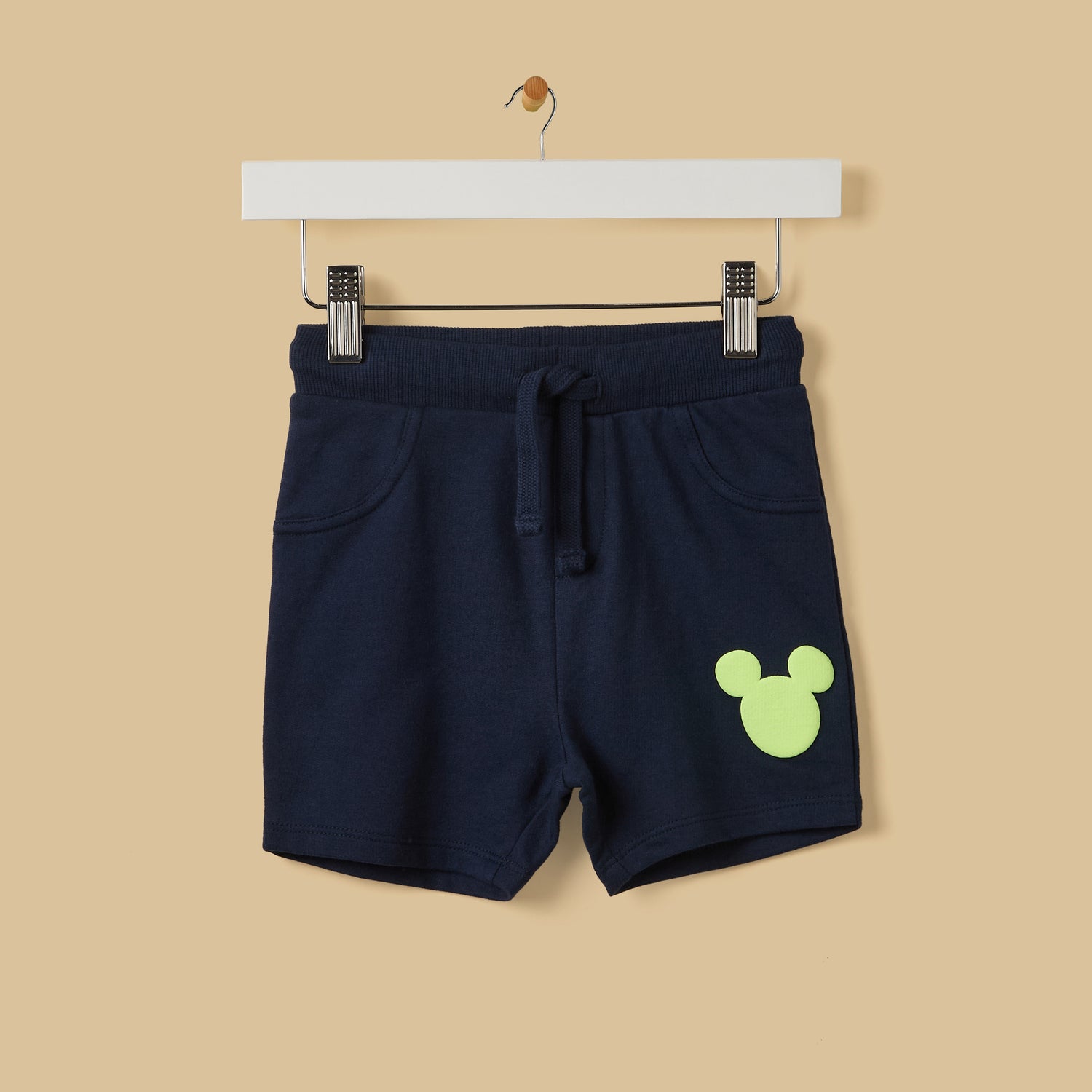 Mickey Mouse Print Cotton T-shirt and Shorts Set