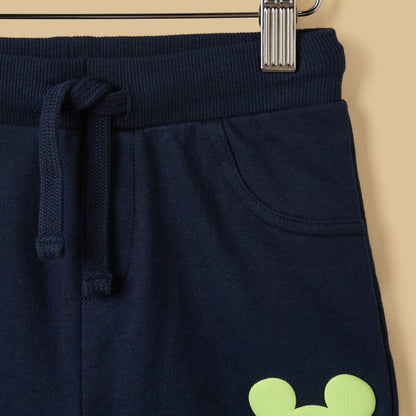 Mickey Mouse Print Cotton T-shirt and Shorts Set
