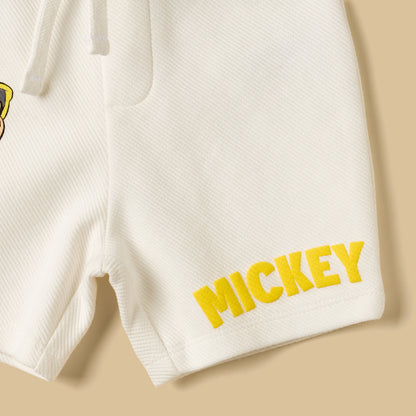Mickey Mouse and Donald Duck Print Cotton T-shirt and Shorts Set