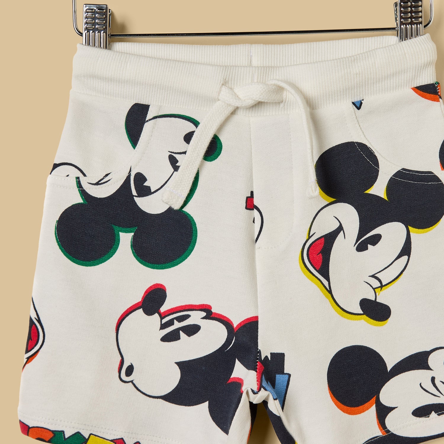 Mickey Mouse Print Cotton T-shirt and Shorts Set