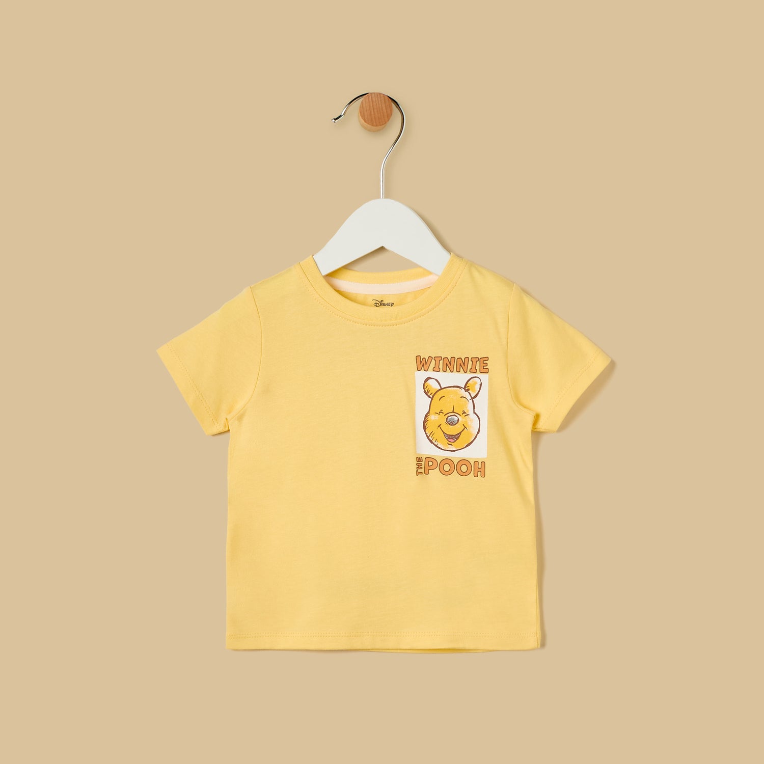 Winnie the Pooh Print Cotton T-shirt and Shorts Set