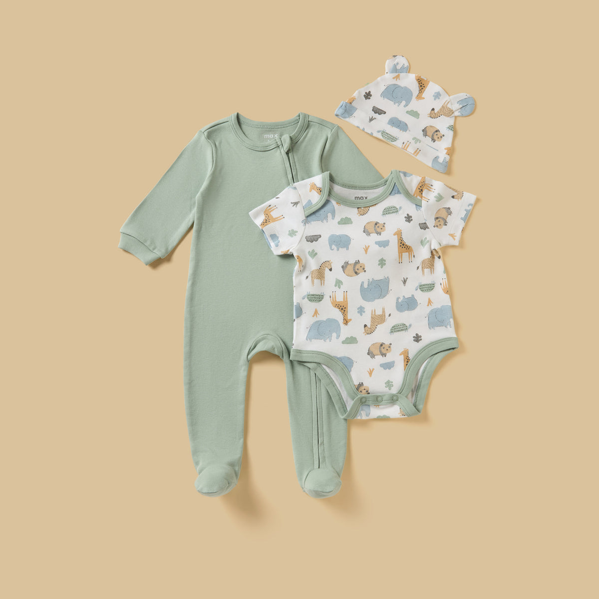 Safari Animal Print 7-Piece Gift Set - Multicolour / 0-3 mths