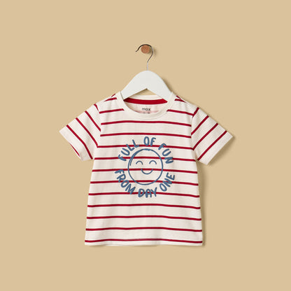 Striped Cotton T-shirt and Shorts Set