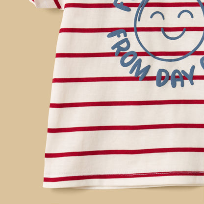 Striped Cotton T-shirt and Shorts Set