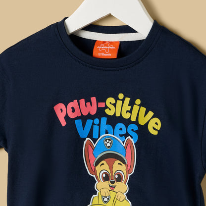 PAW Patrol Print Cotton T-shirt and Shorts Set