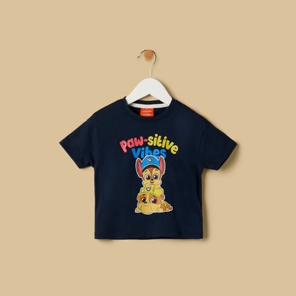 PAW Patrol Print Cotton T-shirt and Shorts Set
