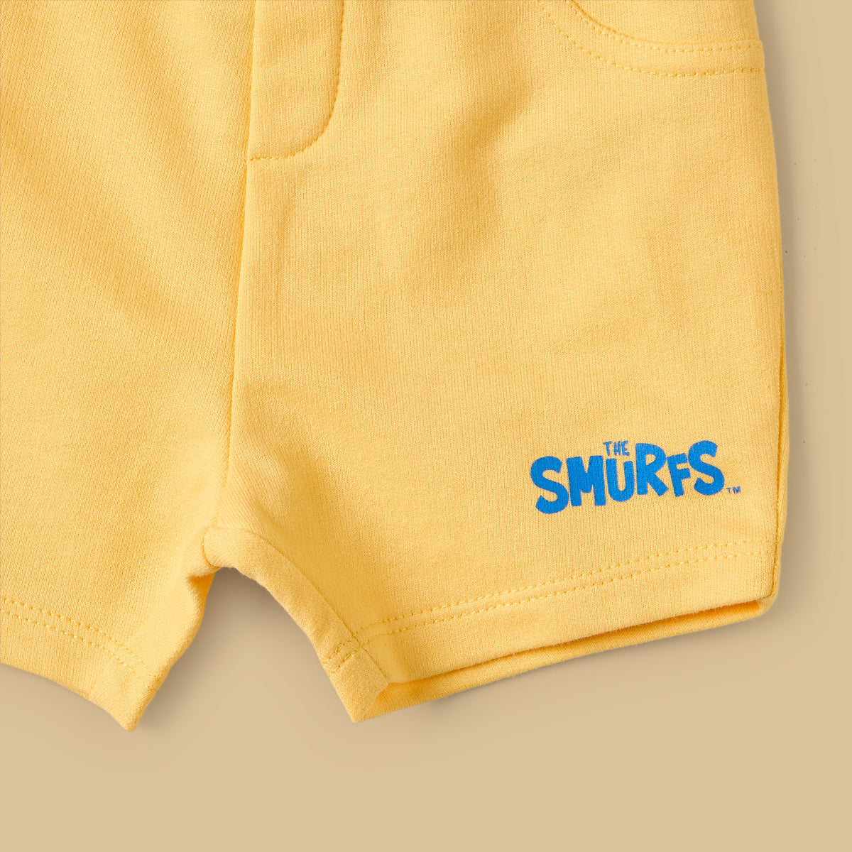 Smurfs Print Cotton T-shirt and Shorts Set