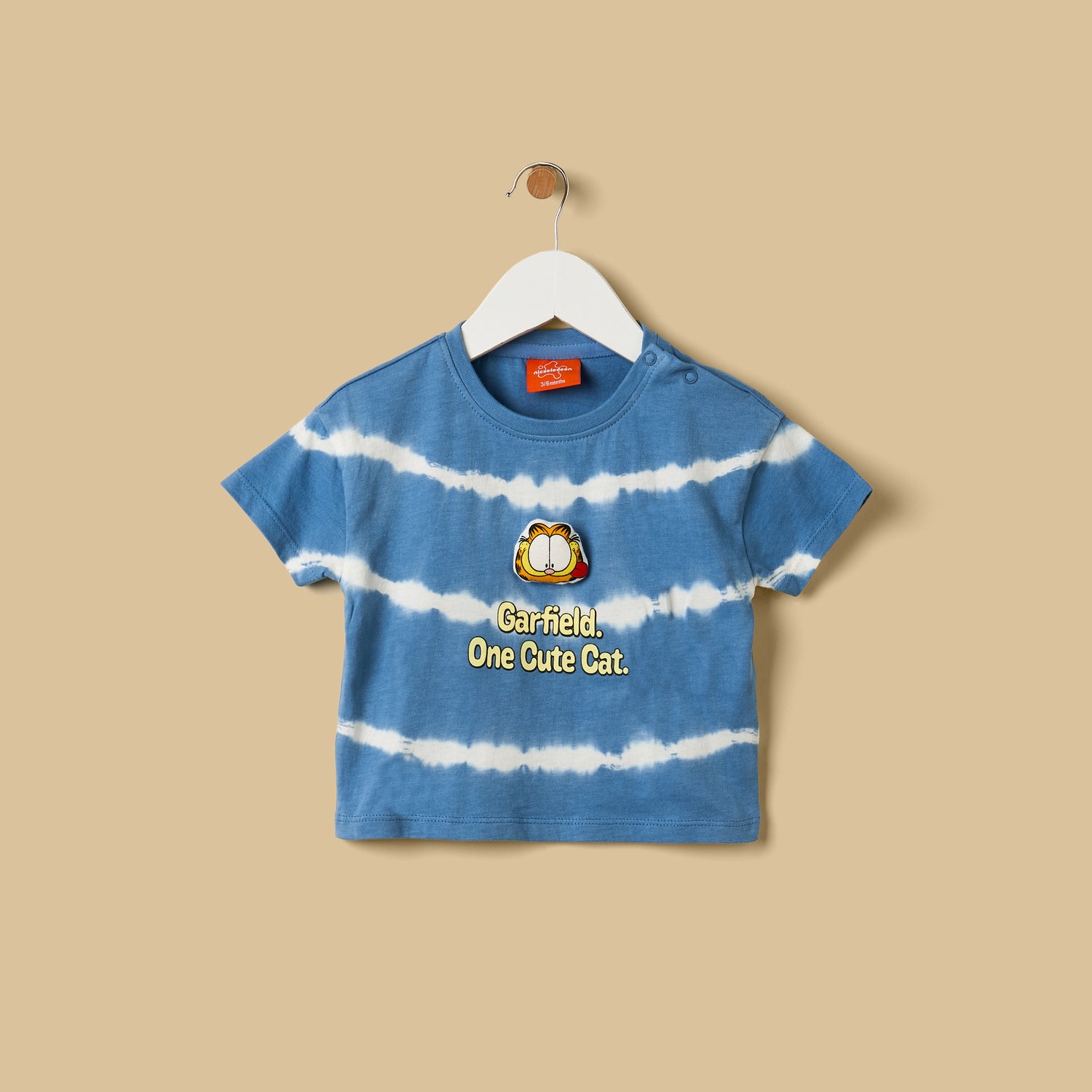 Garfield Print Cotton T-shirt and Shorts Set