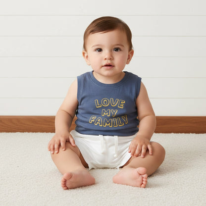 Pack of 3 - Safari Print Sleeveless Cotton T-shirt