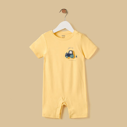 Pack of 2 - Vehicle Print Cotton Romper