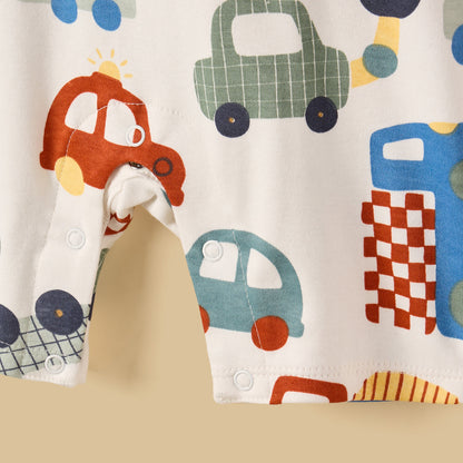 Pack of 2 - Vehicle Print Cotton Romper