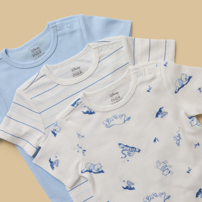 Pack of 3 - Winnie the Pooh Print Cotton Bodysuit