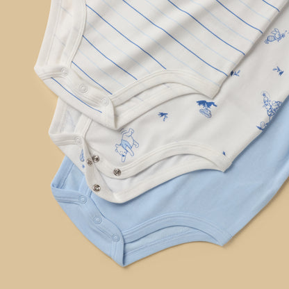 Pack of 3 - Winnie the Pooh Print Cotton Bodysuit