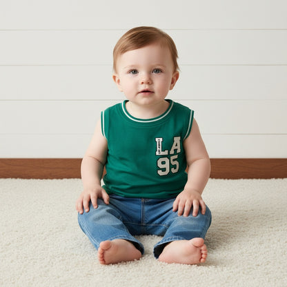Pack of 3 - Varsity Print Sleeveless T-shirt