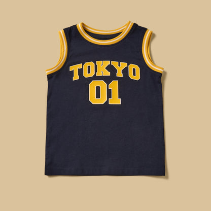 Pack of 3 - Varsity Print Sleeveless T-shirt