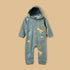 Dinosaur Print Hooded Romper - Green / 12-18 mths