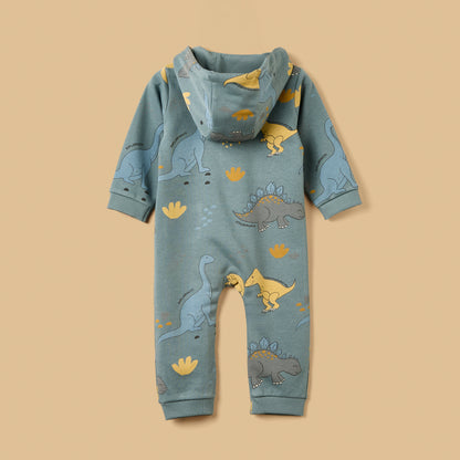 Dinosaur Print Hooded Romper