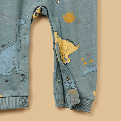 Dinosaur Print Hooded Romper